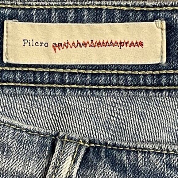 ANTHROPOLOGIE Pilcro and the Letterpress 'Hyphen' Jean Shorts - Size 26 - Picture 5 of 7
